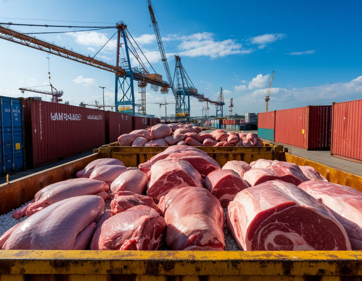 Экспорт свиноводческой продукции из России в марте 2025 года